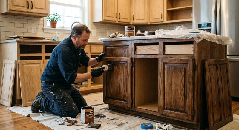 Kitchen Cabinet Staining in Terre Haute, IN
