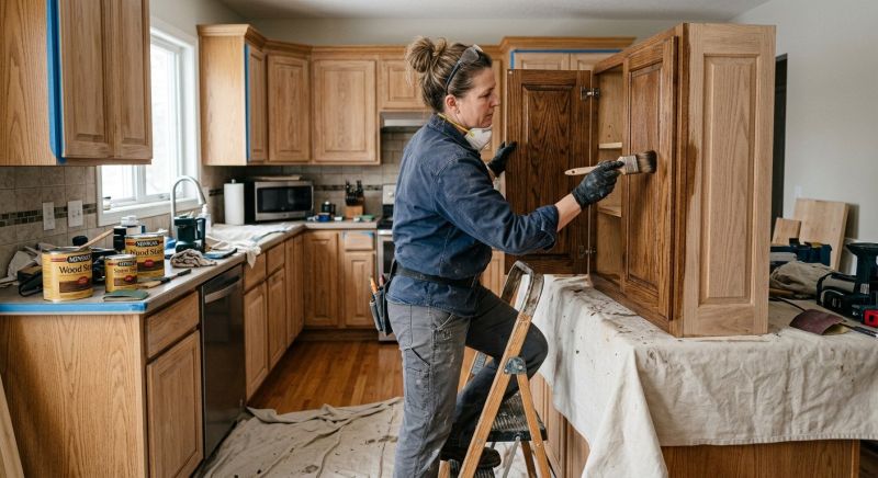 Wood Cabinet Staining in Cincinnati, OH